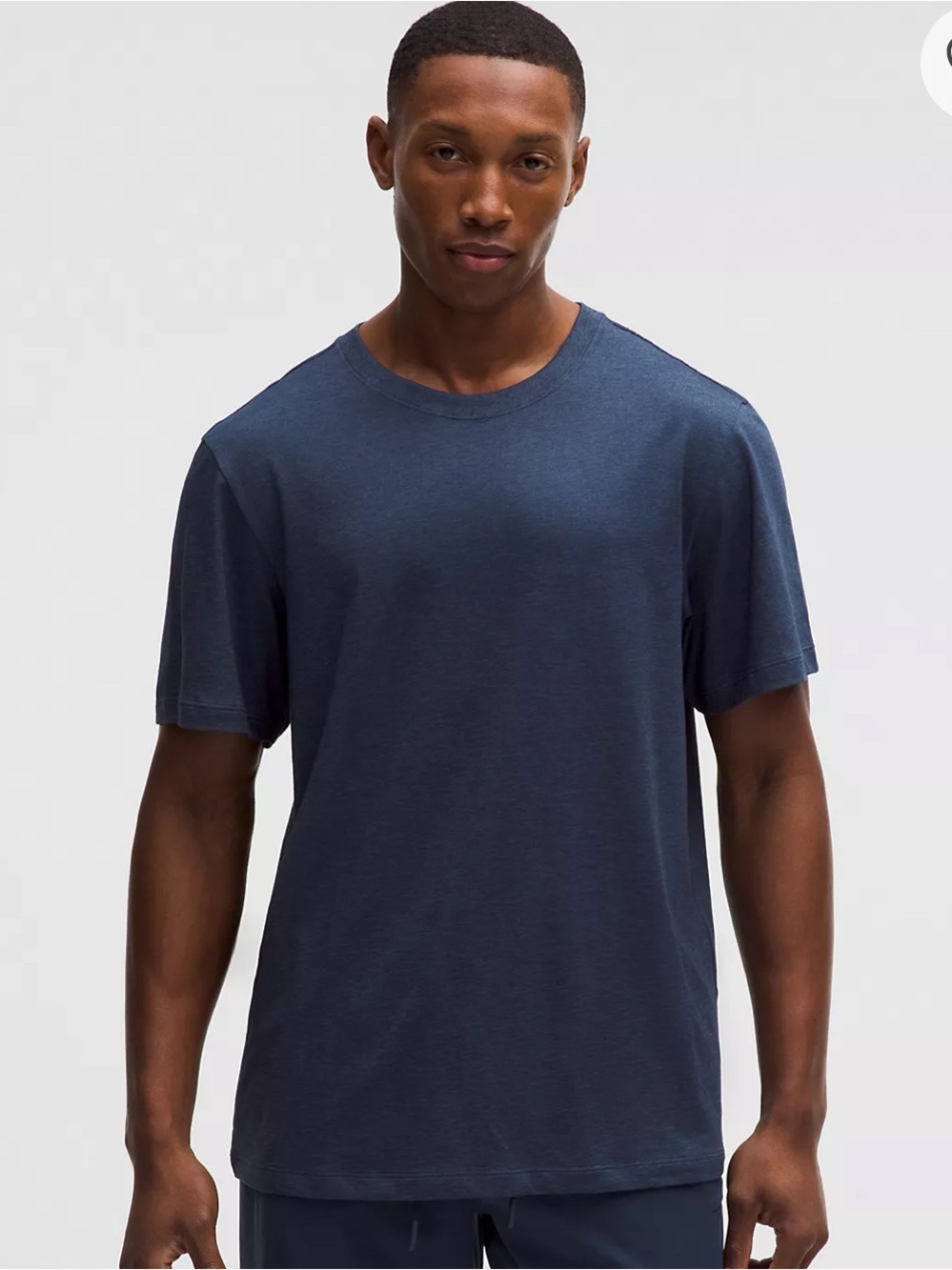 Lululemon Zeroed In Short-Sleeve Shirt Heathered Club Blue XXL